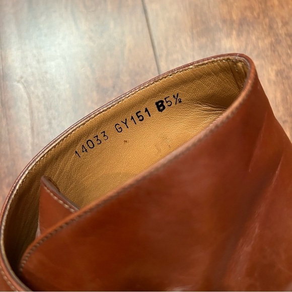 Bruno Magli Butter Soft Brown Leather Monk Strap Boots, Gold Hardware, Size 5.5 - Picture 12 of 16